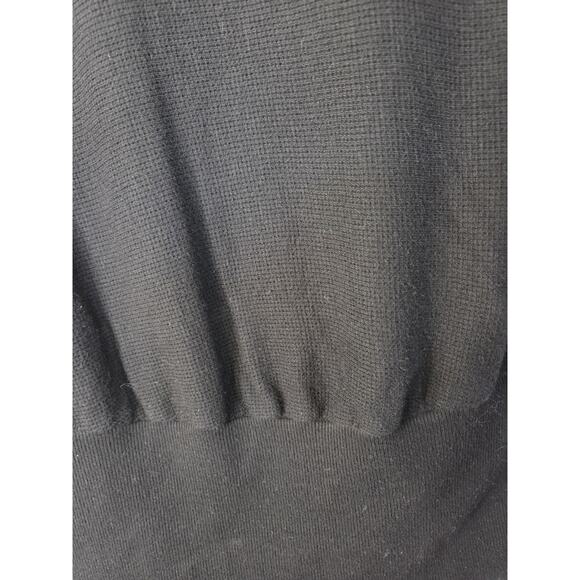 LAmade Black Aidan Waffle Thermal Drape Neck Modal Blend Shirt Top Women's Small - Picture 11 of 11